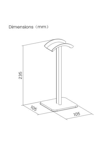 SOPORTE UNIVERSAL PARA AURICULARES NEGRO AISENS HSM001-397