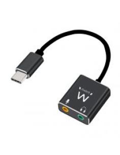 ADAPTADOR AUDIO EWENT USB-C HEMBRA A AUDIO 2 X JACK 3.5mm / EC1645