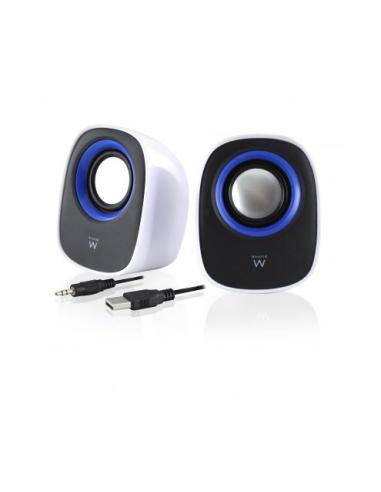ALTAVOZ EWENT ESCRITORIO 2.0 USB / NEGRO-BLANCO / EW3513