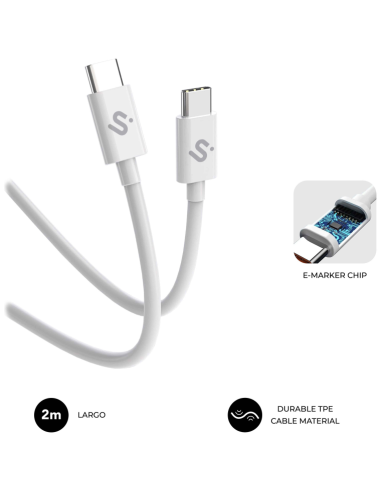 CABLE PLUS 100W C-C 2M WHITE
