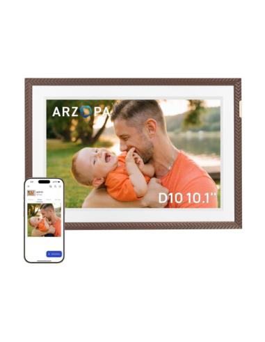 MARCO DIGITAL ARZOPA D10 MARRON / 10.1" / PANTALLA IPS TACTIL / HD / WIFI / MEMORIA INTERNA 32GB / COMPARTICION DE FOTOS Y VIDEO