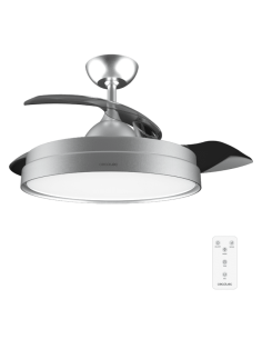VENTILADOR DE TECHO CECOTEC ENERGYSILENCE AERO 4280 INVISIBLE STEEL / 42" / 40W / MANDO A DISTANCIA LUZ / 3 ASPAS RETRACTIL / 6 