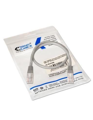 CABLE RED LATIGUILLO RJ45 CAT.5E UTP AWG24 0.5 M NANOCABLE 10.20.0100