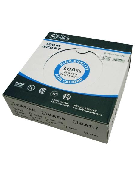 CABLE RED RJ45 CAT.5E FTP RIGIDO AWG24 100 M NANOCABLE 10.20.0702