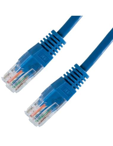 CABLE RED LATIGUILLO RJ45 CAT.5E UTP AWG24 AZUL 0.5 M NANOCABLE 10.20.0100-BL