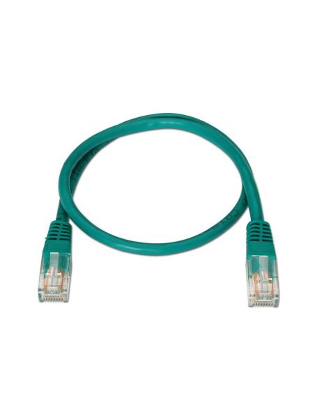 CABLE RED LATIGUILLO RJ45 CAT.5E UTP AWG24 VERDE 0.5 M NANOCABLE 10.20.0100-GRUC