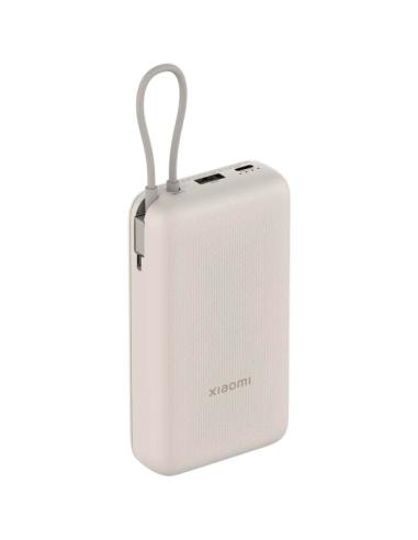 BATERIA POWER BANK XIAOMI 20000 mAH. BEIGE / 33W CARGA RAPIDA / CABLE INTEGRADO / 1 X USB-A / 1 x USB-C / BHR8851GL