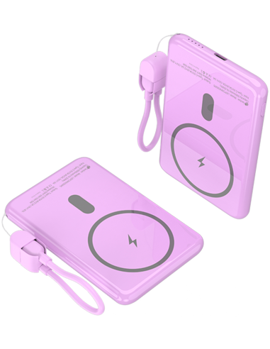 LEOTEC POWERBANK 5000MAH 20W FAST CHRG PURPURA 1USB-C+WIRELESS INC LAN CAB USB-C A USB-C 65W