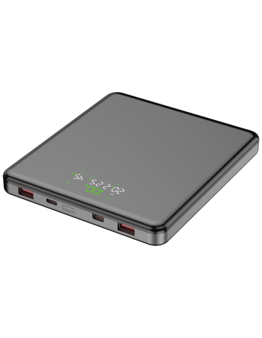 LEOTEC POWERBANK 20000MAH 100W FAST CHRG GRIS 2USB-C+2 USB-A INC CAB USB-C A USB-C65W