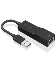 CONVERSOR AISENS USB 3.0A ETHERNET GIGABIT 10/100/1000 Mbps NEGRO15 CM