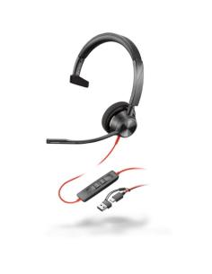 AURICULAR MONOAURAL POLY / PLANTRONIC BLACKWIRE 3310-M / DIADEMA / USB-A USB-C / 212703-01 (8X216AA)