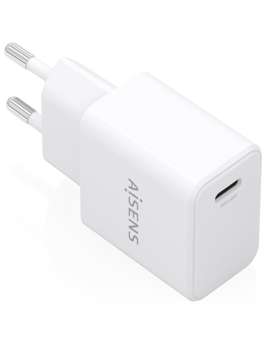 CARGADOR AISENS GaN 20W USB-C PD3.0 1xUSB-C BLANCO