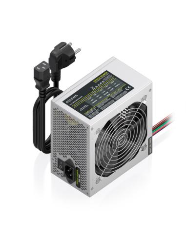FUENTE ALIMENTACION AISENS ATX 500W CABLE ALIMENTACION OEM PLATA