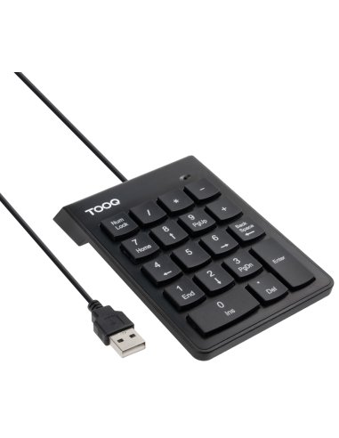 TECLADO NUMERICO TOOQ TQK-2001-B USB 19 TECLAS NEGRO