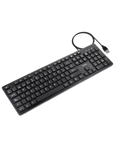 TECLADO SILENCIOSO TOOQ TQK-2003-B USB 105 TECLAS NEGRO