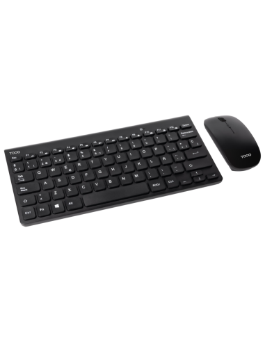 COMBO TECLADO COMPACTO+RATON TOOQ TQKMW-3101-B RF NEGRO