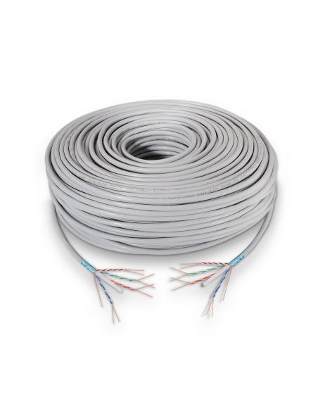 CABLE RED RJ45 CAT.6 FTP RIGIDO AWG24 GRIS 100M AISENS A136-0281