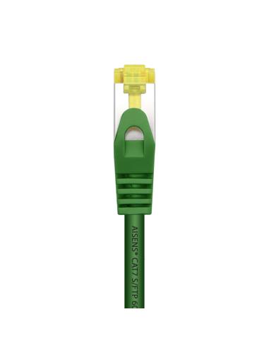 CABLE RED LATIGUILLO RJ45 LSZH CAT.7 SFTP AWG26 VERDE 1.0M AISENS A146-0482
