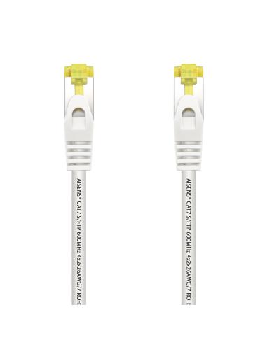 CABLE RED LATIGUILLO RJ45 LSZH CAT.7 SFTP AWG26 BLANCO 0.25M AISENS A146-0488