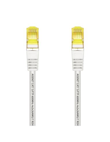 CABLE RED LATIGUILLO RJ45 LSZH CAT.7 SFTP AWG26 BLANCO 0.25M AISENS A146-0488
