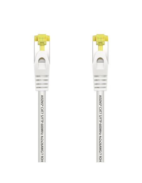 CABLE RED LATIGUILLO RJ45 LSZH CAT.7 SFTP AWG26 BLANCO 0.5M AISENS A146-0489