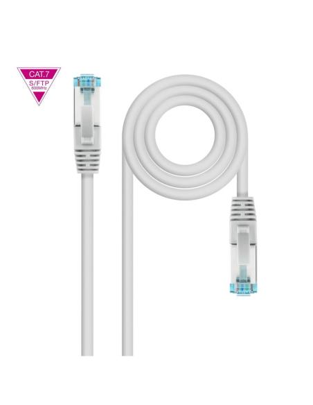 CABLE RED LATIGUILLO RJ45 LSZH CAT.7 SFTP AWG26 GRIS 1M NANOCABLE 10.20.1701