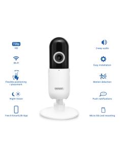 CAMARA EMINENT IP FIJA INTERIOR / AUDIO 2 VIAS / WIFI HD BLANCA / EM6400