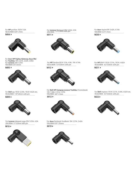 Iggual cargador universal slim cua-s-11t-90w