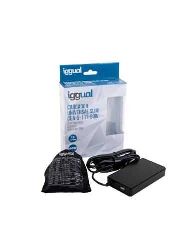Iggual cargador universal slim cua-s-11t-90w
