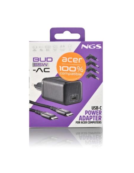 Ngs pack carga usbc 65w+cabl 1,5m+5 clavij acer