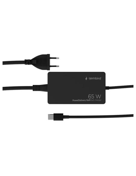 Gembird cargador rápido usb tipo c pd de 65 w gan