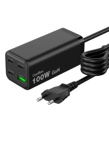Coolbox estación carga usb 100w gan c+c+c+a s.mesa