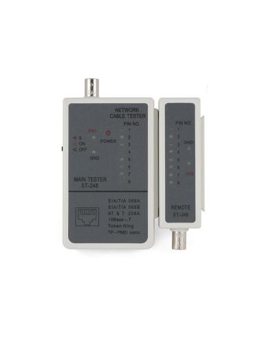 TESTER PROBADOR DE CABLES GEMBIRD RJ-45 Y RG-58 / NCT-1
