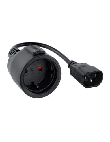 Nanocable cable adaptador c14/m a cee7/h, 25cm