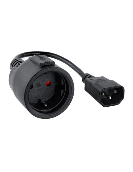 Nanocable cable adaptador c14/m a cee7/h, 25cm