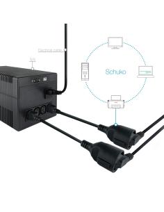 Nanocable cable adaptador c14/m a cee7/h, 25cm 2