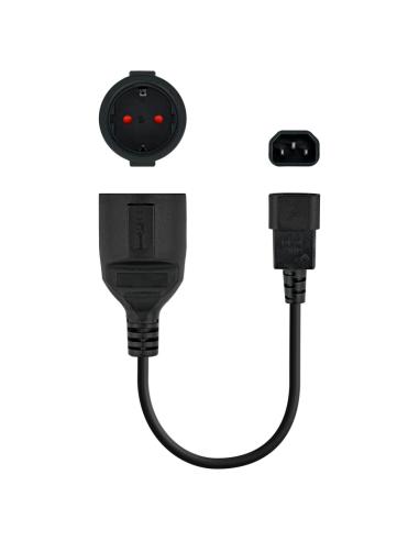 Nanocable cable adaptador c14/m a cee7/h, 25cm