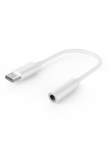 ADAPTADOR AUDIO GEMBIRD USB-C MACHO A AUDIO JACK 3.5mm / BLANCO / A-CM-3.5F-01