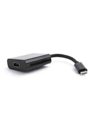 ADAPTADOR GEMBIRD CONVERSOR USB-C MACHO A HDMI HEMBRA / 4K A 30 Hz / NEGRO / A-CM-HDMIF-01