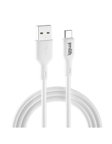 Iggual cable usb-a/usb-c 100 cm blanco