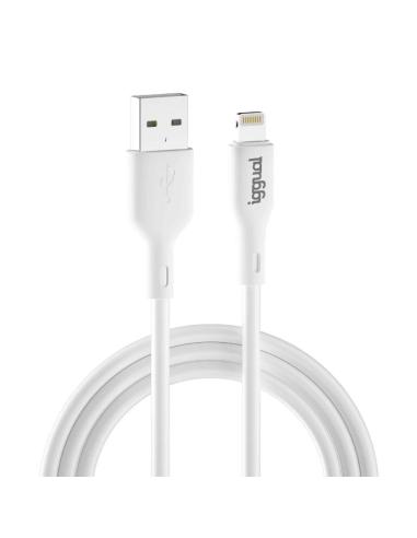 Iggual cable usb-a/lightning 100 cm blanco
