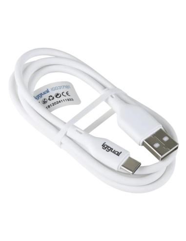 Iggual cable usb-a/usb-c 100 cm blanco q3.0 3a