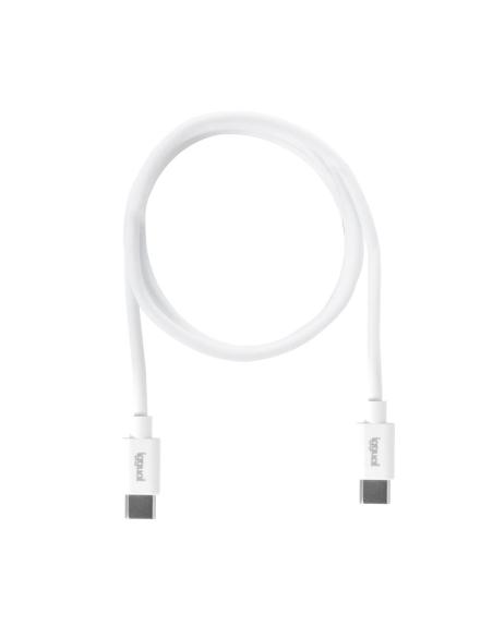 Iggual cable usb-c/usb-c 100 cm blanco q3.0 3a 60w