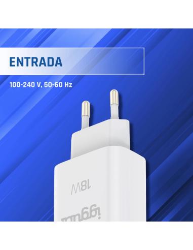 Iggual cargador 1xusb-a carga rápida qc3.0 18w