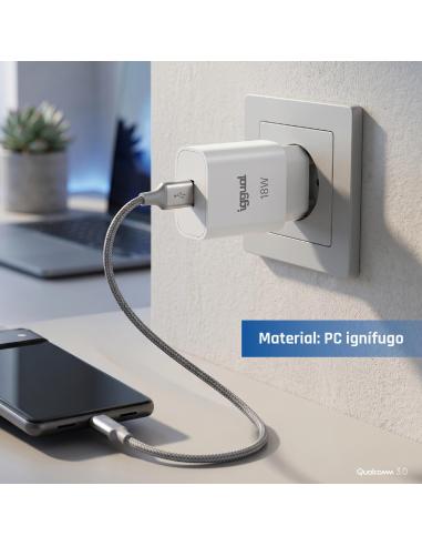 Iggual cargador 1xusb-a carga rápida qc3.0 18w