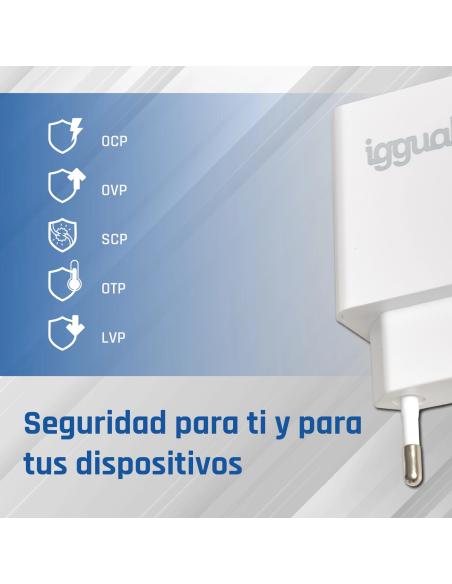 Iggual cargador rápido usb pd tipo c 20w