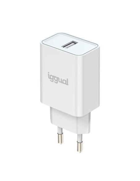 Iggual cargador de pared 1xusb-a 5v/2.4a (12w)