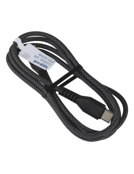 Iggual cable usb-c a tipo c 60w 3a 100 cm trenzado