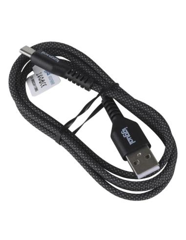 Iggual cable usb-a a tipo c 3a 100 cm trenzado