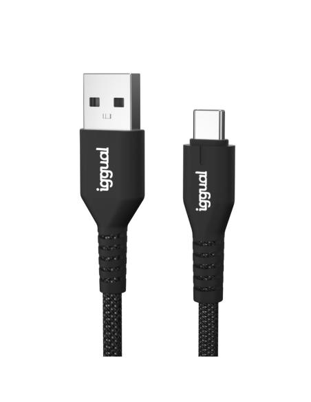 Iggual cable usb-a a tipo c 3a 180 cm trenzado